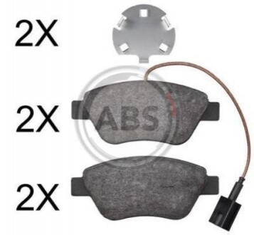 Колодка гальм. диск. ALFA MITO (955) (09/08-) передн. (ABS) A.B.S. 37800