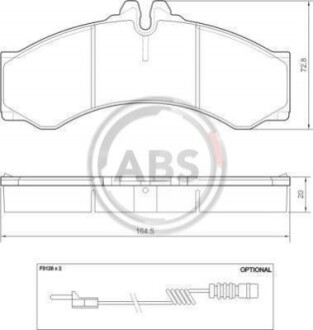 Колодка гальм. диск. MB/VW SPRINTER 400/LT 46 передн. (ABS) A.B.S. 37000