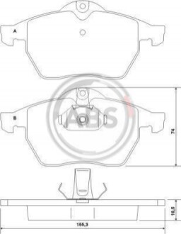 Колодка гальм. диск. OPEL/SAAB VECTRA B/900 передн. (ABS) A.B.S. 36897