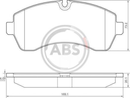 Колодка гальм. диск. MB/VW SPRINTER/CRAFTER передн. (ABS) A.B.S. 37552