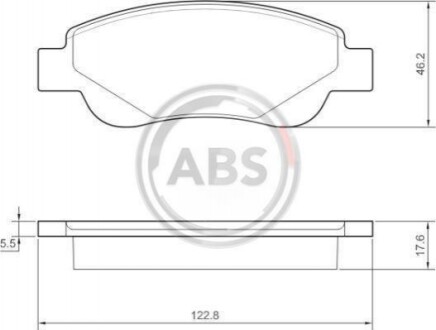 Колодка гальм. диск. CITROEN/PEUGEOT C1/107 передн. (ABS) A.B.S. 37483