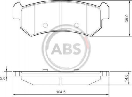 Колодка гальм. диск. CHEVROLET LACETTI/NUBIRA задн. (ABS) A.B.S. 37461