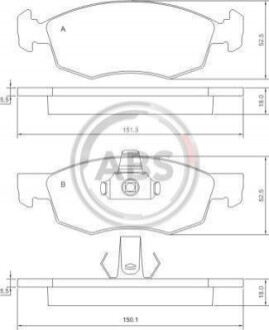 Колодка гальм. диск. FIAT DOBLO/DOBLO CARGO передн. (ABS) A.B.S. 37286