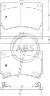 Колодка гальм. диск. KIA/MAZDA RIO/121/323 передн. (ABS) A.B.S. 36726