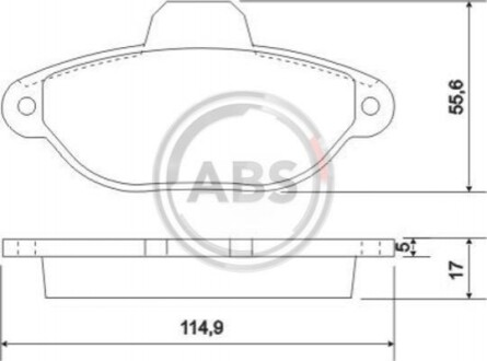 Колодка гальм. диск. FIAT PUNTO, SEICENTO передн. (ABS) A.B.S. 36854