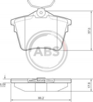 Колодка гальм. диск. CITROEN/PEUGEOT C5/407 задн. (ABS) A.B.S. 37466