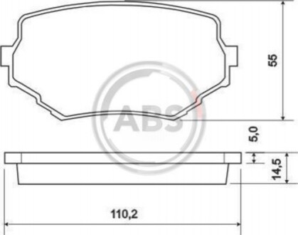 Колодка гальм. диск. SUZUKI GRAND VITARA передн. (ABS) A.B.S. 36965