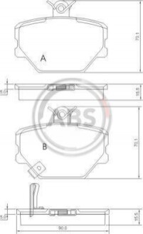 Колодка гальм. диск. SMART ROADSTER 04 - передн. (ABS) A.B.S. 37220