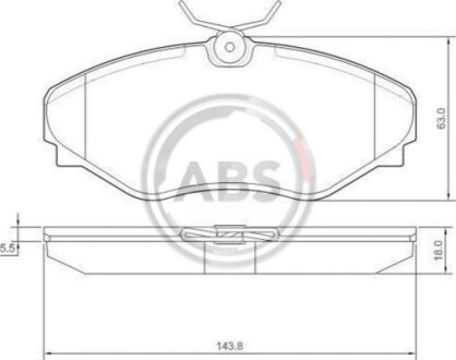 Колодка гальм. диск. RENAULT ESPACE III передн. (ABS) A.B.S. 37342