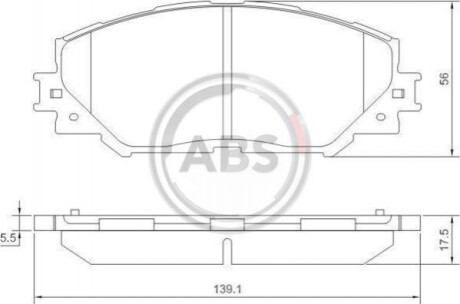 Колодка гальм. диск. TOYOTA AURIS/RAV4 передн. (ABS) A.B.S. 37544