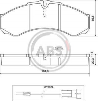 Колодка гальм. диск. IVECO DAILY передн./задн. (ABS) A.B.S. 37113