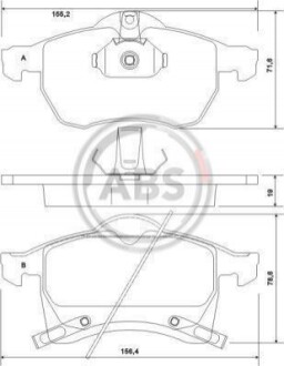 Колодка гальм. диск. OPEL ASTRA/ZAFIRA передн. (ABS) A.B.S. 37076