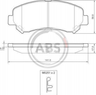 Колодка гальм. диск. NISSAN QASHQAI, передн. (ABS) A.B.S. 37625