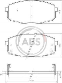 Колодка гальм. диск. KIA CARENS/CEED передн. (ABS) A.B.S. 37442