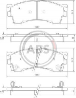 Колодка гальм. MAZDA 323/626/Premacy передн. (ABS) A.B.S. 37187