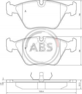 Колодка гальм. диск. BMW 5-/7-SERIE передн. (ABS) A.B.S. 36650 (фото 1)