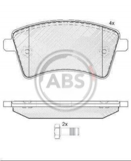 Колодка гальм. диск. RENAULT KANGOO передн. (ABS) A.B.S. 37664