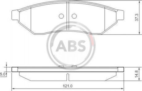 Колодка гальм. диск. CHEVROLET EVANDA задн. (ABS) A.B.S. 37438