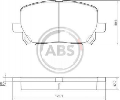 Колодка гальм. диск. TOYOTA AVENSIS передн. (ABS) A.B.S. 37328