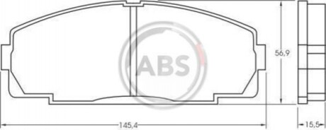 Колодка гальм. диск. TOYOTA HI-ACE передн. (ABS) A.B.S. 36702