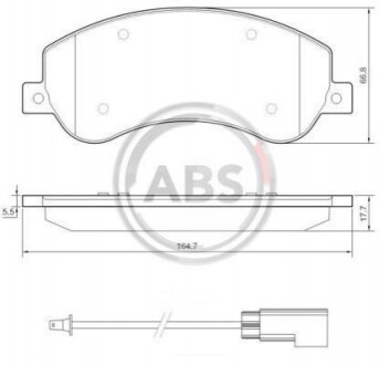 Колодка гальм. диск. FORD TRANSIT передн. (ABS) A.B.S. 37558