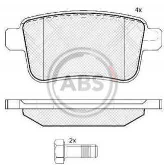 Колодка гальм. диск. RENAULT KANGOO задн. (ABS) A.B.S. 37665