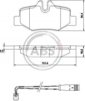 Колодка гальм. диск. MB VIANO/VITO задн. (ABS) A.B.S. 37450