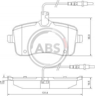 Колодка гальм. диск. PEUGEOT 407 передн. (ABS) A.B.S. 37430