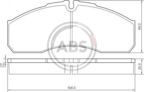 Колодка гальм. диск. IVECO DAILY передн. (ABS) A.B.S. 37379