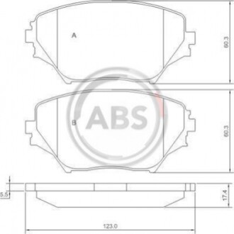 Колодка гальм. диск. TOYOTA RAV4 передн. (ABS) A.B.S. 37230