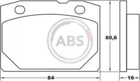 Колодка гальм. диск. ВАЗ 2101-07 перед. (ABS) A.B.S. 36080