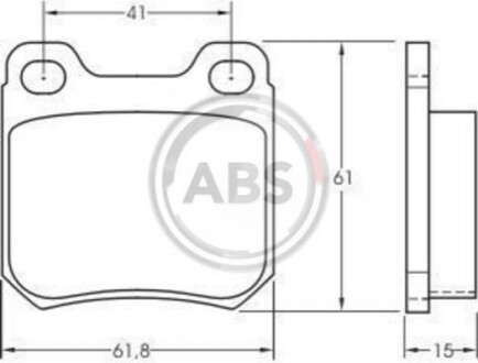 Колодка гальм. диск. OPEL OMEGA A задн. (ABS) A.B.S. 36624