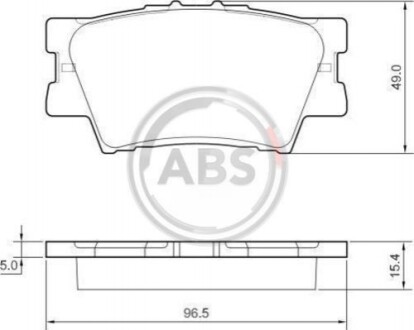 Колодка гальм. диск. TOYOTA RAV 4 задн. (ABS) A.B.S. 37545