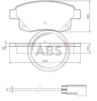 Колодка гальм. диск. FORD TRANSIT задн. (ABS) A.B.S. 37560