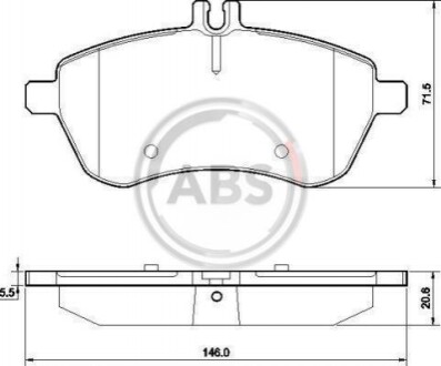 Колодка гальм. диск. MB C-CLASS передн. (ABS) A.B.S. 37584 (фото 1)