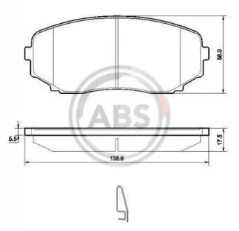 Колодка тормозов. диск. MAZDA CX-7 передняя (выр-во ABS) A.B.S. 37643