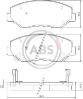 Колодка гальм. диск. HONDA CR-V передн. (ABS) A.B.S. 37424