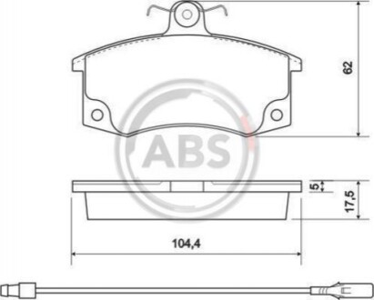 Колодка гальм. диск. ВАЗ 2110-12 перед. (ABS) A.B.S. 37079 (фото 1)