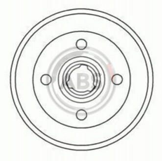 Барабан тормозной AUDI/SEAT/VW задн. (выр-во ABS) A.B.S. 2325-S