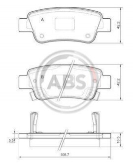 Колодка гальм. диск. HONDA CR-V задн. (ABS) A.B.S. 37651 (фото 1)