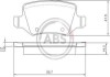 Колодка гальм. диск. MB B-CLASS задн. (ABS) A.B.S. 37146 (фото 1)