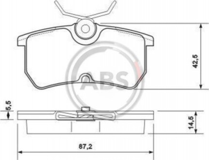 Колодка гальм. диск. FORD FOCUS задн. (ABS) A.B.S. 37101