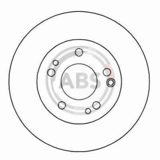 Диск тормозной MB E200-E300 передн. (выр-во ABS) A.B.S. 15790