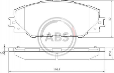 Колодка гальм. TOYOTA Rav 4 передн. (ABS) A.B.S. 37543 (фото 1)