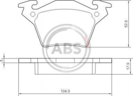 Колодка гальм. диск. MB VITO задн. (ABS) A.B.S. 37104