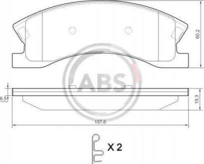 Колодка гальм. диск. JEEP передн. (ABS) A.B.S. 38945