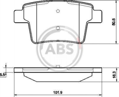 Колодка гальм. FORD Mondeo задн. (ABS) A.B.S. 37489 (фото 1)