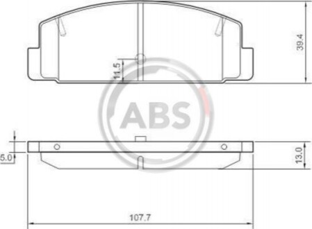 Колодка гальм. MAZDA 6 задн. (ABS) A.B.S. 37382 (фото 1)