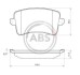 Колодка гальм. диск. AUDI A4 1.8-3.2 07-, A5 1.8-3.2 07-, Q5 2.0-3.2 08- задн. (ABS) A.B.S. 37588 (фото 1)