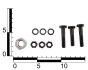 Болт М8х32/40 кріплення опори кульової ВАЗ 2123, 21214 (з 2015 р.) верх в зб. к-т (гайка М14-1шт, болт М8х32-1шт, болт М8х40-2шт, гайка-3шт, гровер-3шт) Pegas 21214-2904192 (фото 3)